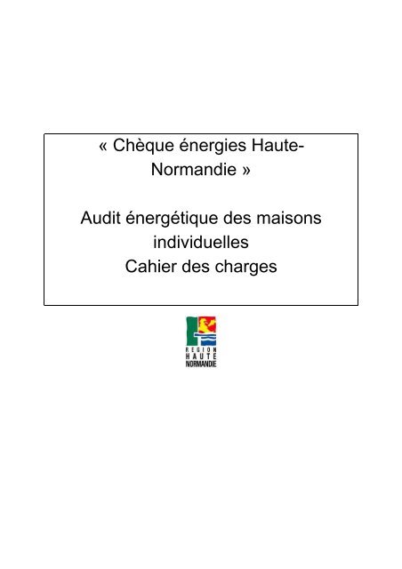 cahier des charges Audit énergétique immeuble