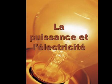 bilan puissance électrique