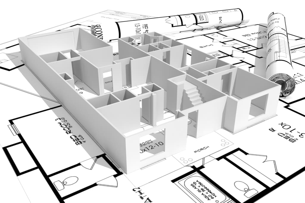 plan 3D agrandissement maison