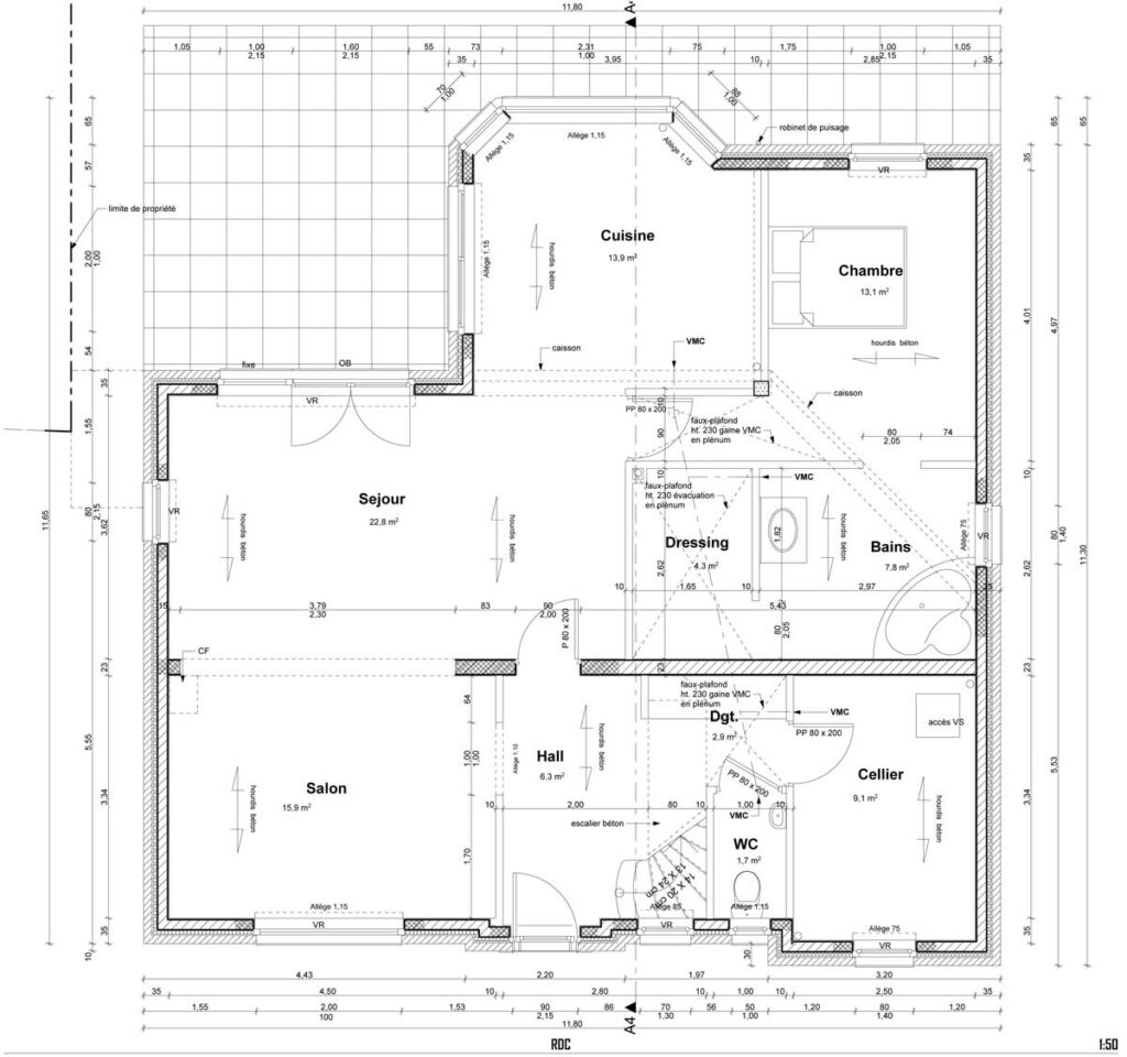 plan d'exécution permis de construire