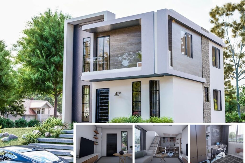 plan 3D de maison moderne