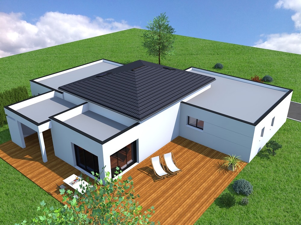 plan 3D maison 150m2