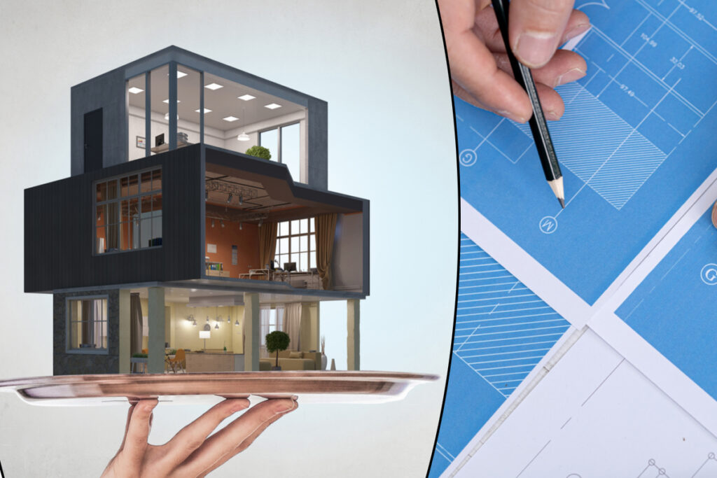 plan 3D maison container