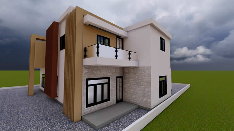 plan 3D maison duplex