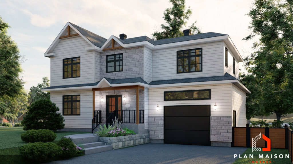 plan maison 3D avec étage