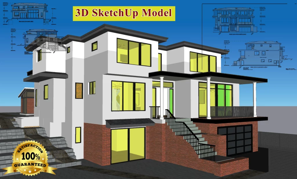 modélisation 3D maison Sketchup