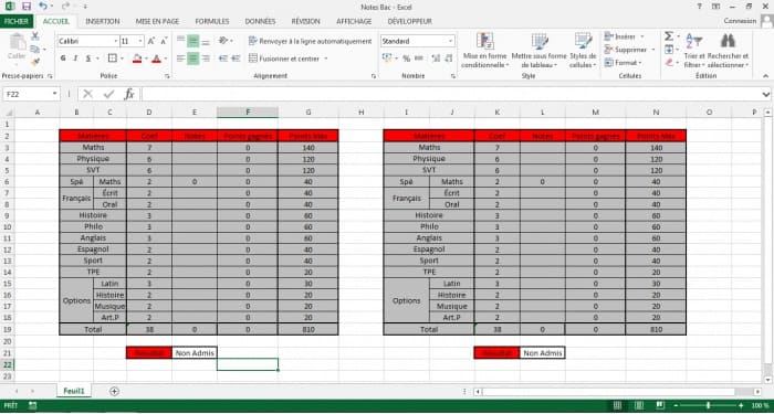note de calcul électrique Excel