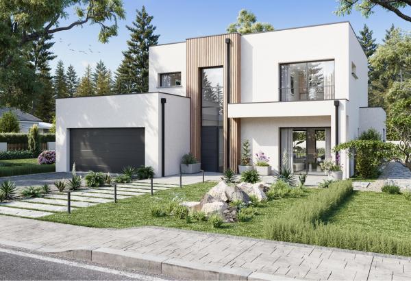 plan 3D maison 4 chambres